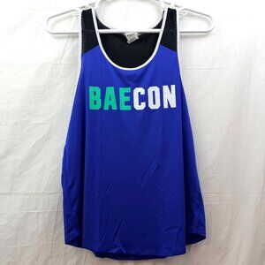 Victoria Secret Pink Sports Tank Baecon Women M Blue Black